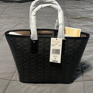 Michael Kors, black and gray purse